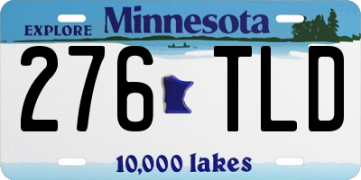 MN license plate 276TLD