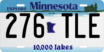 MN license plate 276TLE