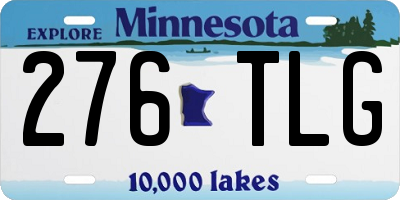 MN license plate 276TLG