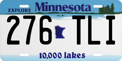 MN license plate 276TLI