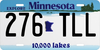 MN license plate 276TLL