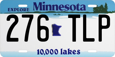 MN license plate 276TLP