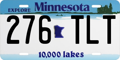 MN license plate 276TLT