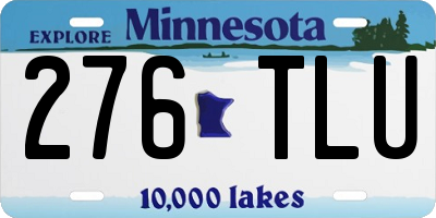 MN license plate 276TLU