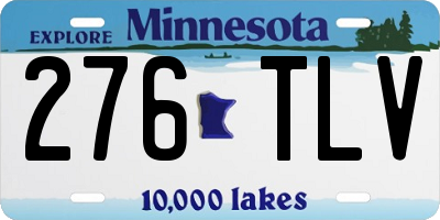MN license plate 276TLV