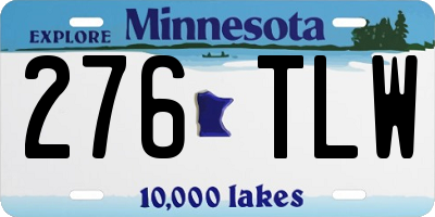 MN license plate 276TLW