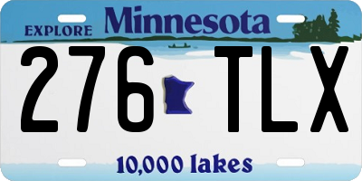 MN license plate 276TLX