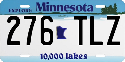 MN license plate 276TLZ