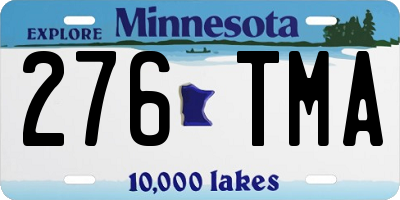 MN license plate 276TMA