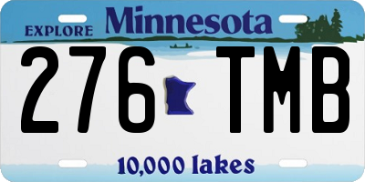 MN license plate 276TMB