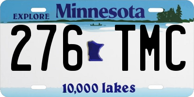 MN license plate 276TMC