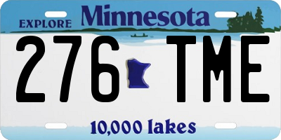 MN license plate 276TME