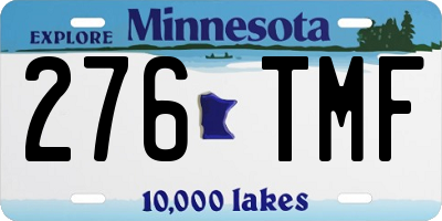 MN license plate 276TMF