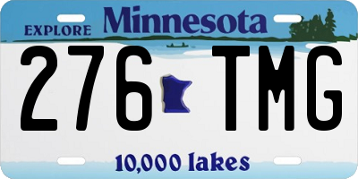 MN license plate 276TMG