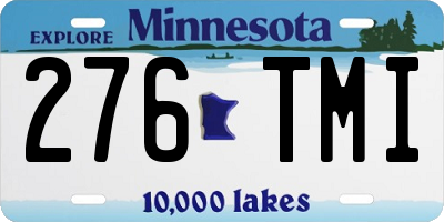 MN license plate 276TMI