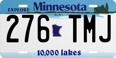 MN license plate 276TMJ