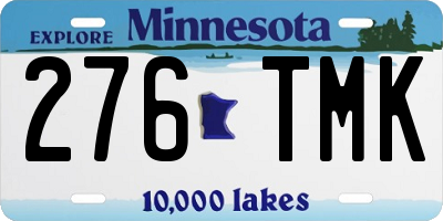 MN license plate 276TMK