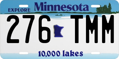MN license plate 276TMM