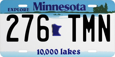 MN license plate 276TMN