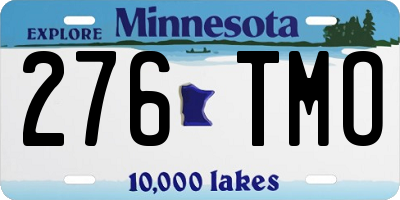 MN license plate 276TMO