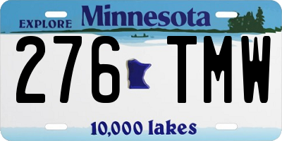 MN license plate 276TMW