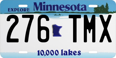 MN license plate 276TMX