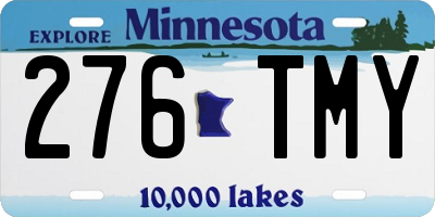 MN license plate 276TMY