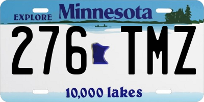 MN license plate 276TMZ
