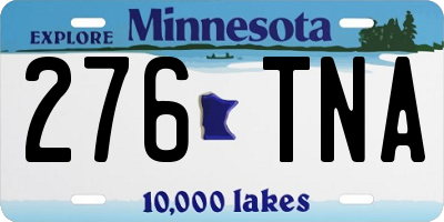 MN license plate 276TNA