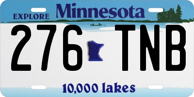 MN license plate 276TNB