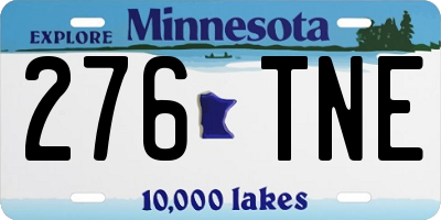 MN license plate 276TNE