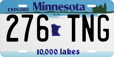 MN license plate 276TNG