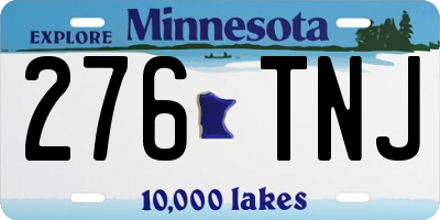 MN license plate 276TNJ