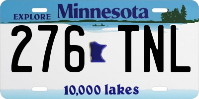 MN license plate 276TNL