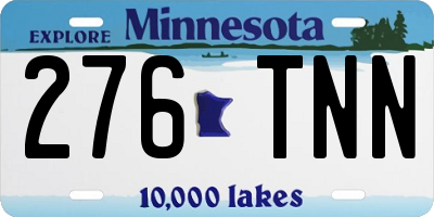 MN license plate 276TNN