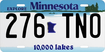 MN license plate 276TNO