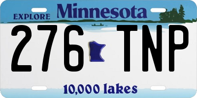 MN license plate 276TNP
