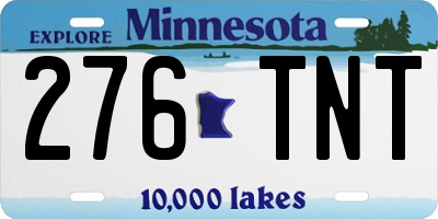 MN license plate 276TNT