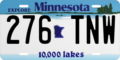 MN license plate 276TNW