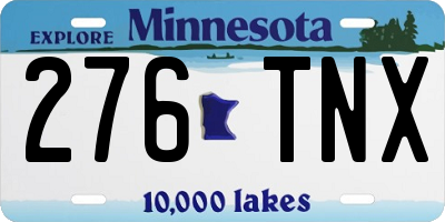 MN license plate 276TNX