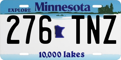 MN license plate 276TNZ