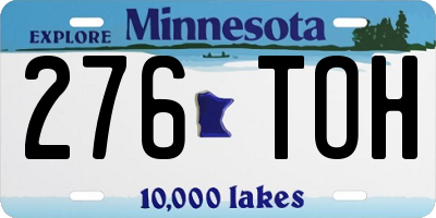 MN license plate 276TOH