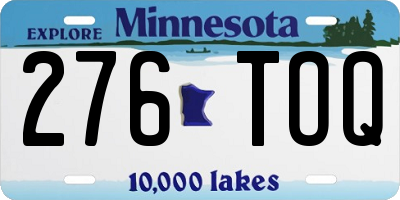 MN license plate 276TOQ