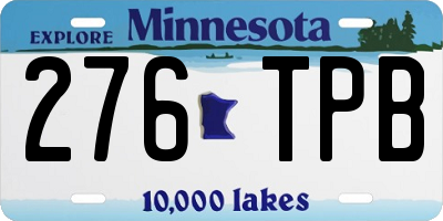 MN license plate 276TPB
