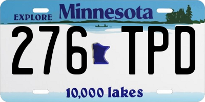MN license plate 276TPD