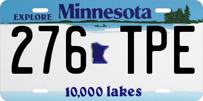 MN license plate 276TPE