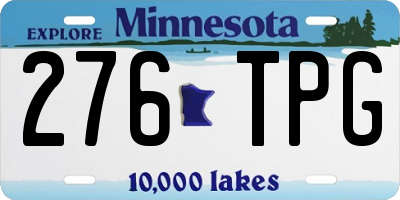 MN license plate 276TPG