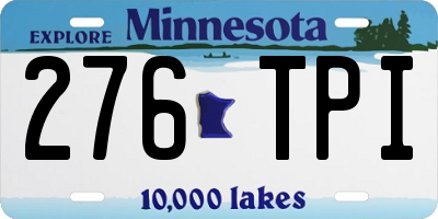 MN license plate 276TPI
