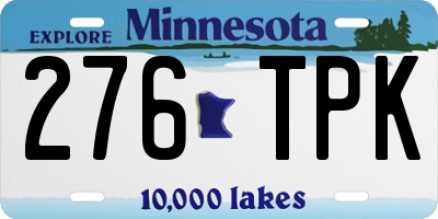 MN license plate 276TPK
