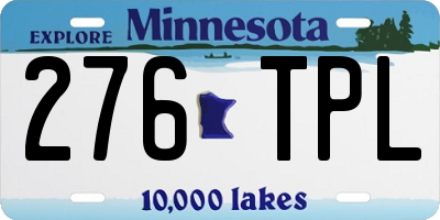 MN license plate 276TPL